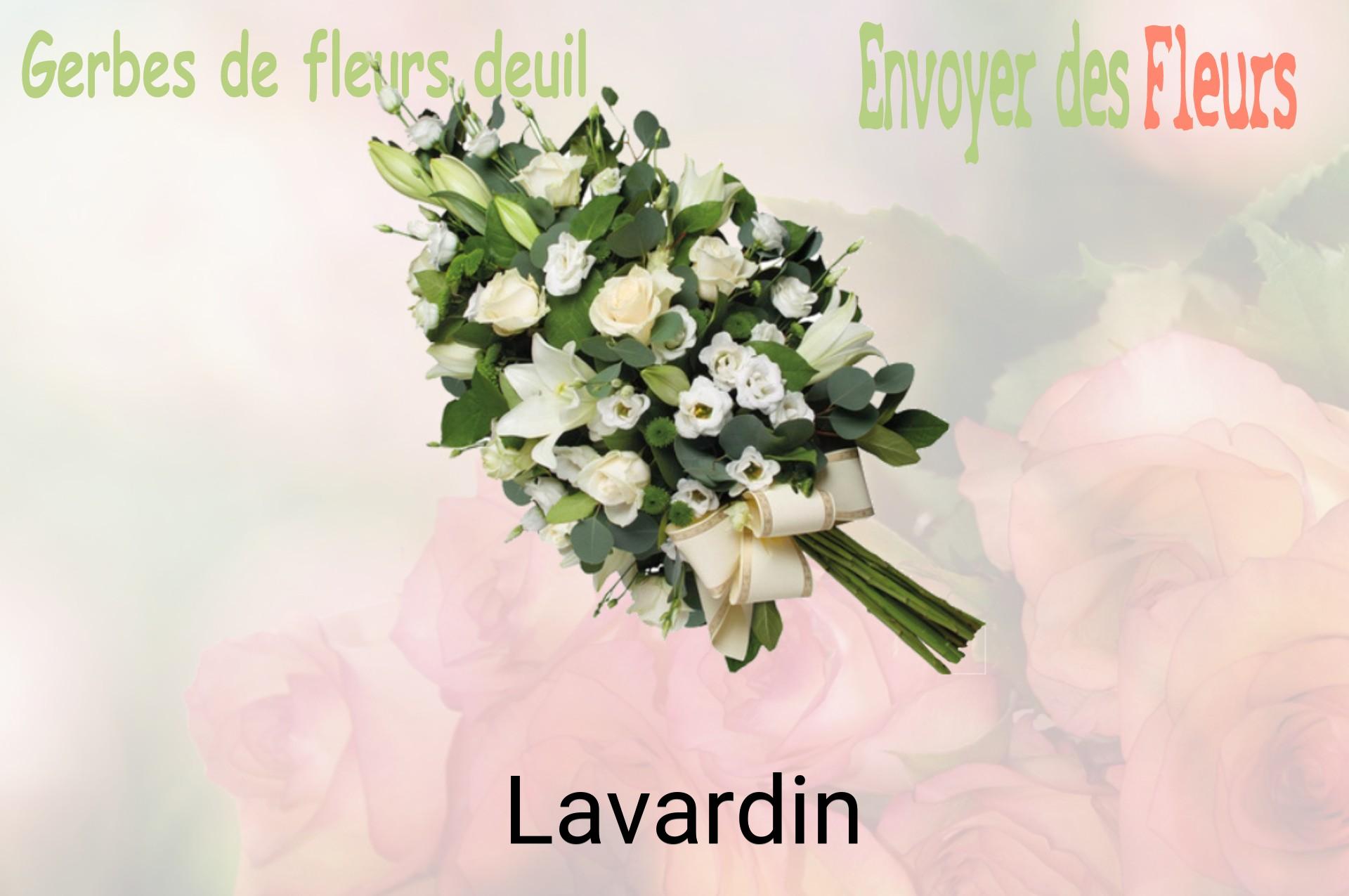 Gerbe de fleurs de deuil livrée à Lavardin